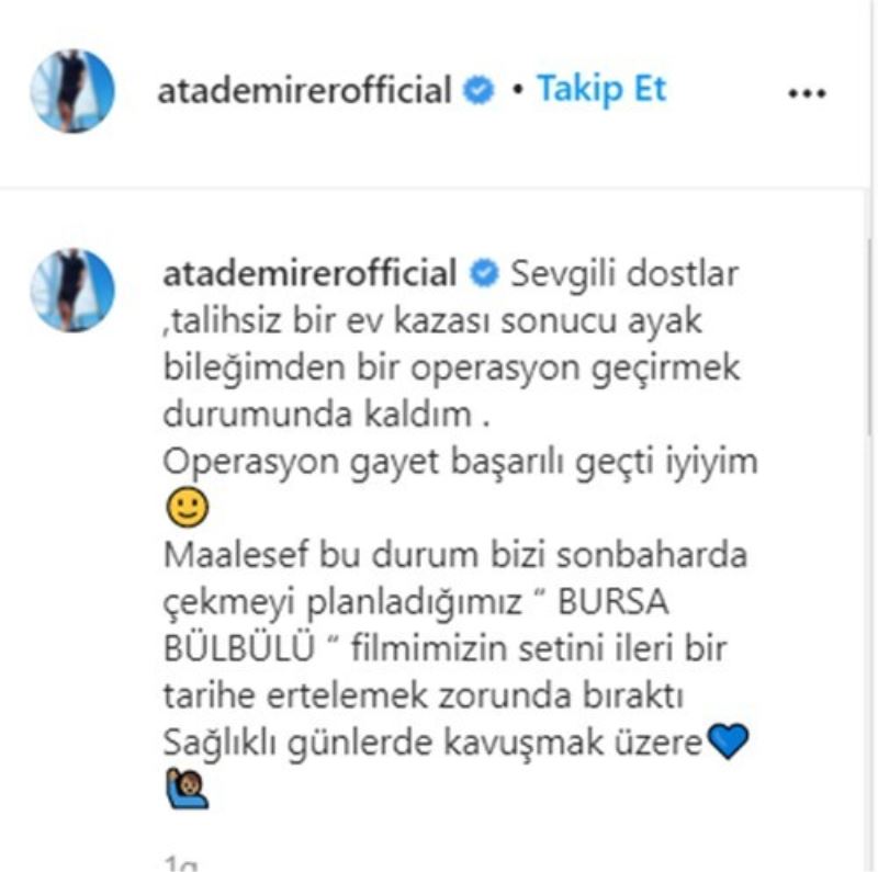 Ata Demirer, evde kaza geçirdi, ayak bileğinden ameliyat oldu
