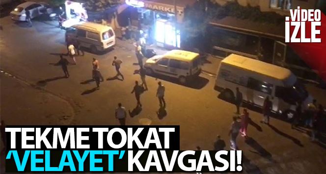 (ÖZEL) Sokak ortasında bıçaklı tekme tokat ’velayet’ kavgası