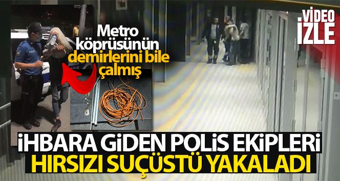 (Özel) İstanbul metrosunda intihar ihbarına giden polis hırsızı suçüstü yakaladı