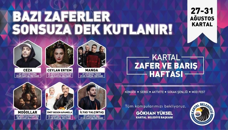 Kartal Belediyesi’nden Zafer Bayramı’na özel dev organizasyon
