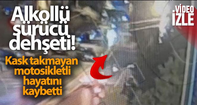 (Özel) İstanbul’da alkollü sürücü dehşeti kamerada: Kask takmayan motosikletli hayatını kaybetti