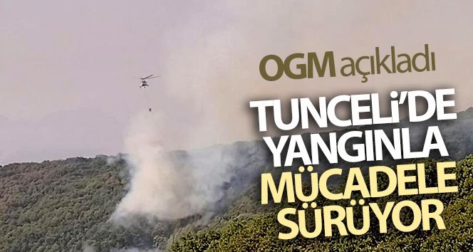 Tunceli’de 2 helikopter ve 1 uçakla yangına müdahale sürüyor