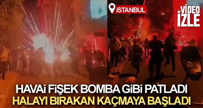(Özel) Sancaktepe’de düğünde havai fişek bomba gibi patladı, davetliler kaçıştı