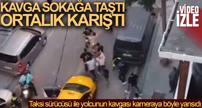 (ÖZEL) Esenyurt’ta taksiciyle müşterinin kavgası kamerada