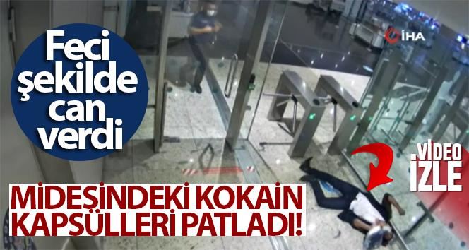 Midesindeki kokain patlayan uyuşturucu kuryesi, havalimanında öldü