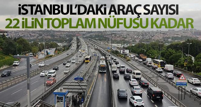 İstanbul’daki araç sayısı 22 ilin toplam nüfusu kadar