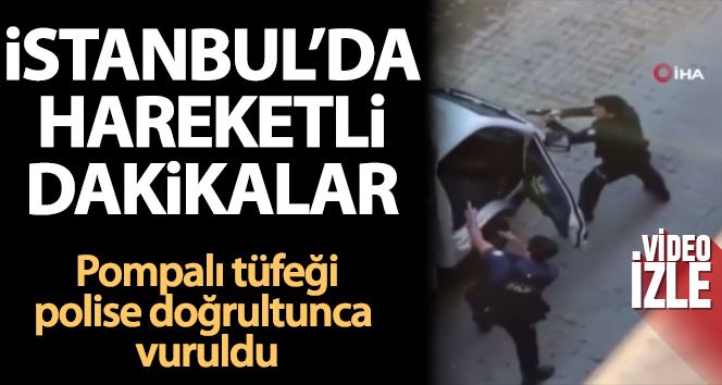 Pompalı tüfekle tehditler savurdu, polise doğrultunca omuzundan vuruldu