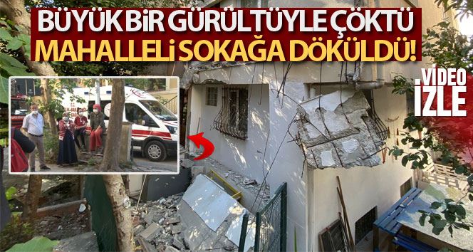 Kadıköy’de 25 yıllık binanın balkonları çöktü, mahalleli sokağa döküldü