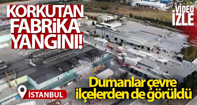 Tuzla’da yangın çıkan alüminyum fabrikası havadan görüntülendi