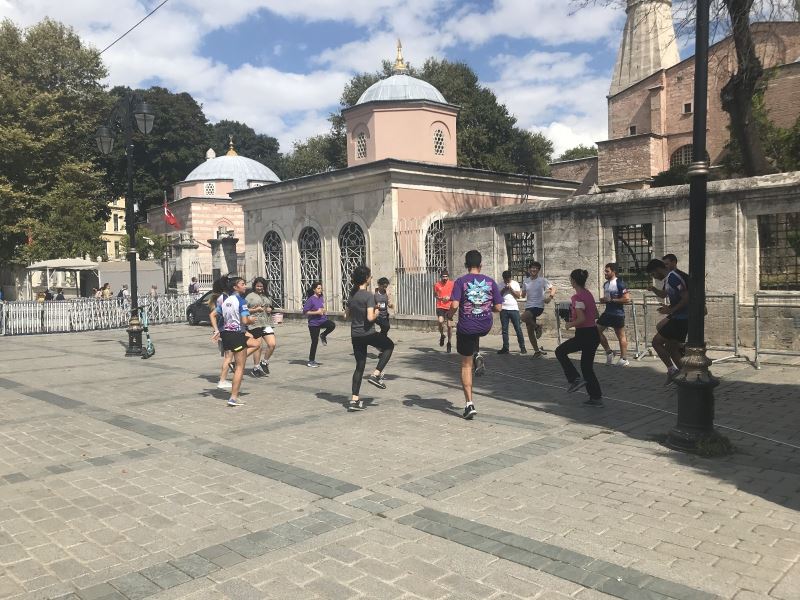 500 sporcu Ayasofya Meydanı’nda macera aradı
