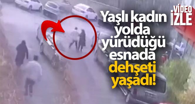 (Özel) İstanbul’da emekli maaşını çeken yaşlı kadına kapkaç kamerada