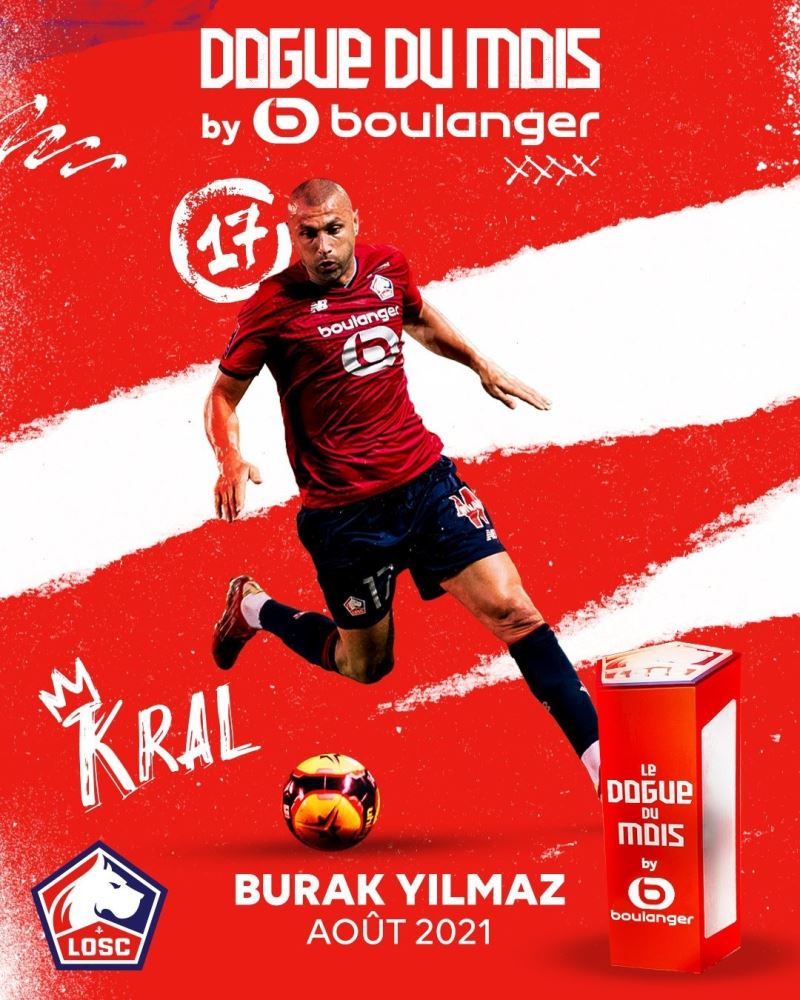 Lille’de ağustos ayının futbolcusu Burak Yılmaz oldu
