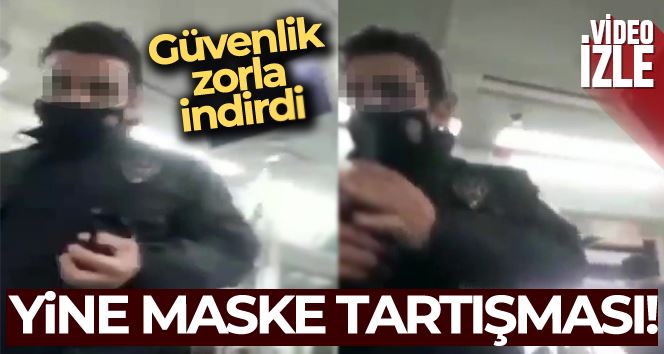 Marmaray’da maske takmayan yolcularla güvenliğin tartışması kamerada