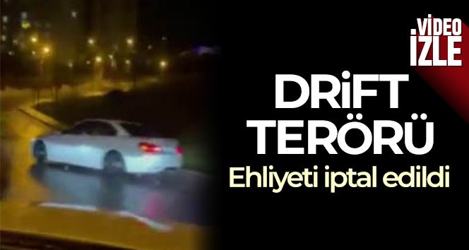 Başakşehir’de drift yapan sürücünün ehliyeti iptal edildi