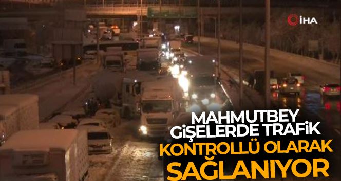 TEM otoyolu Mahmutbey gişelerde trafik kontrollü olarak sağlanıyor