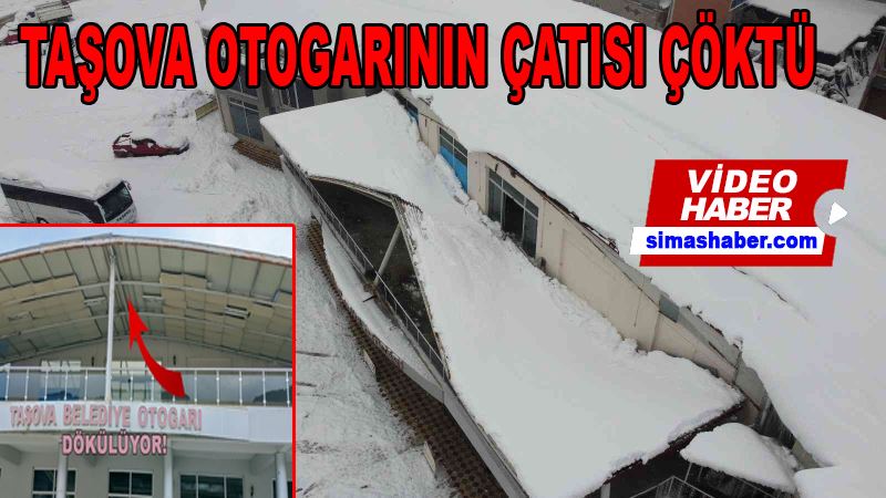 Amasya’da otogar çatısı çöktü