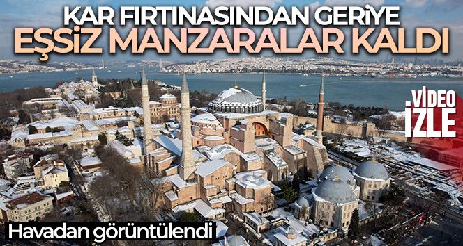 İstanbul’da kar fırtınasından geriye eşsiz manzaralar kaldı