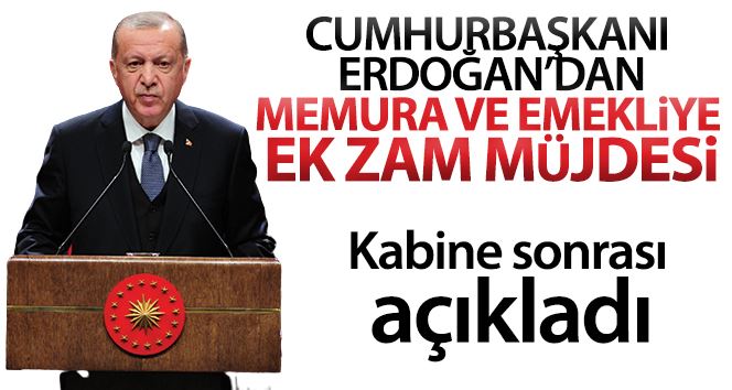 Cumhurbaşkanı Erdoğan, “Hiçbir emeklimiz 2 bin 500 liranın altında maaş almayacak”