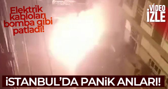 Sultangazi’de bomba gibi patlayan yer altı kabloları paniğe neden oldu