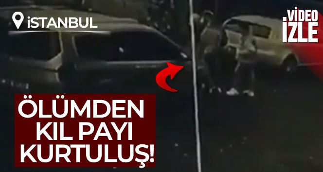 (Özel) Çocukların ölümden kıl payı kurtulduğu kaza kamerada