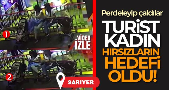 Sarıyer’de Vadistanbul’da hırsızlık kamerada: Çantayı hırkasıyla kamufle edip çaldı