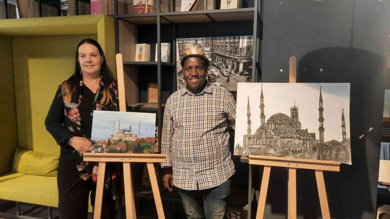 Yunus Emre Enstitüsü’nün Güney Afrika’daki iki öğrencisi İstanbul’da sergi açtı
