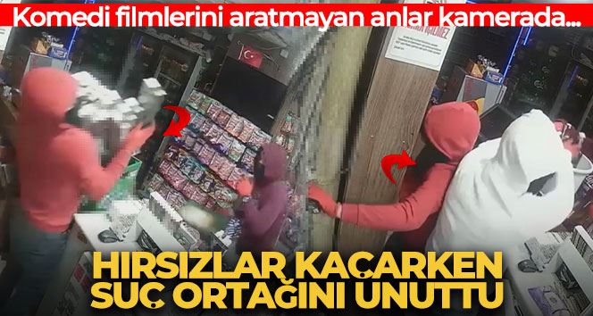 İstanbul’da komedi filmlerini aratmayan anlar kamerada: Hırsızlar kaçarken suç ortağını unuttu