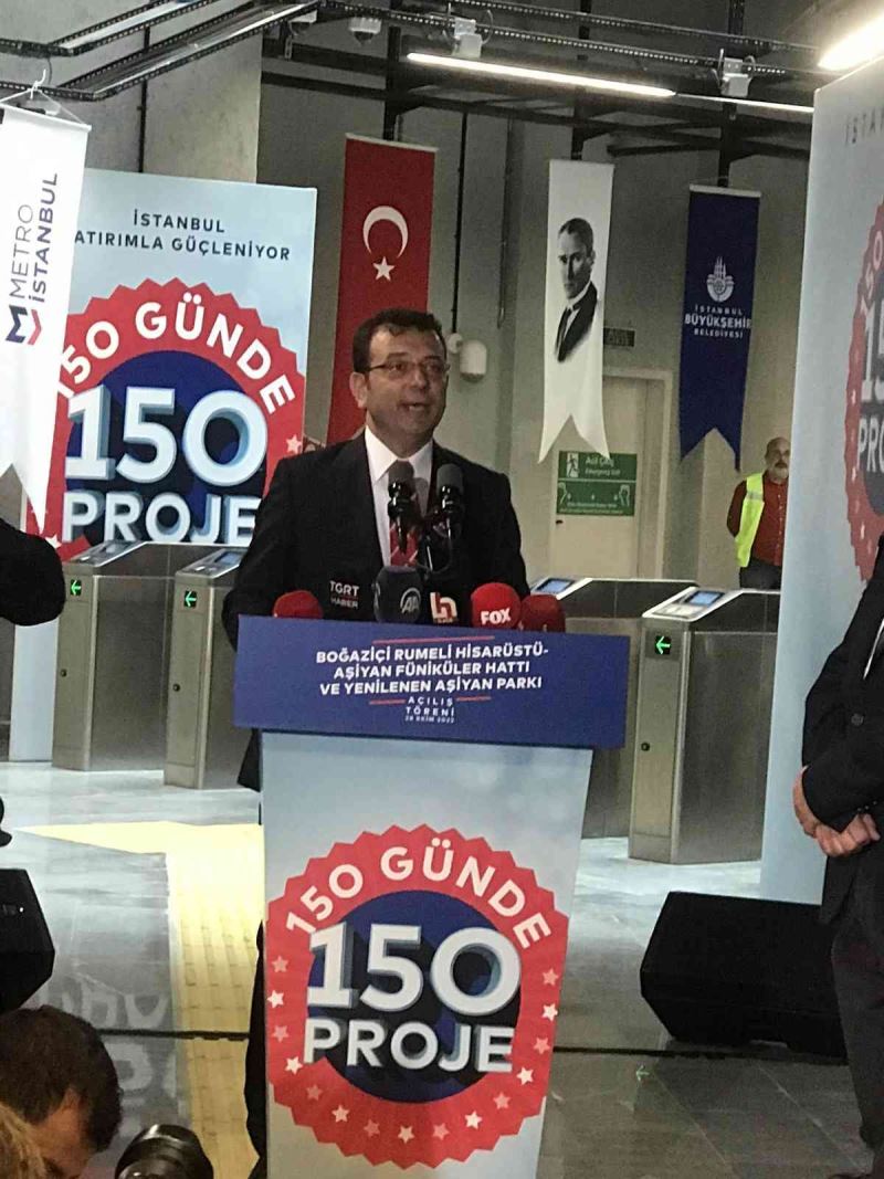 CHP Lideri Kılıçdaroğlu ve İBB Başkanı İmamoğlu, Boğaziçi Rumeli Hisarüstü-Aşiyan Füniküler Hattını açtı