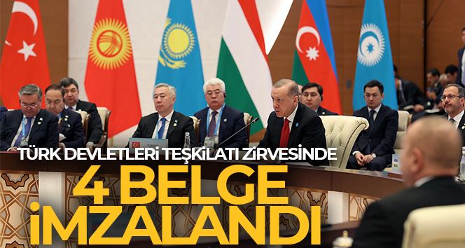 Türk Devletleri Teşkilatı zirvesinde 4 belge imzalandı