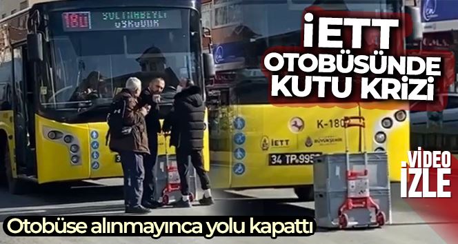 Sultanbeyli’de İETT otobüsünde kutu krizi: Otobüse alınmayınca yolu kapattı