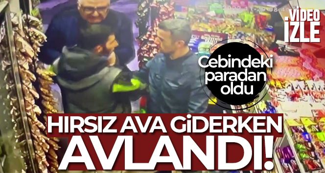 Ava giderken avlanan hırsız cebindeki 65 TL’den oldu