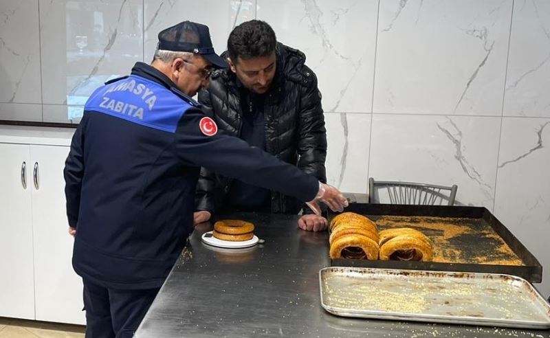 Amasya’da zabıta ekipleri simit fırınlarını denetledi