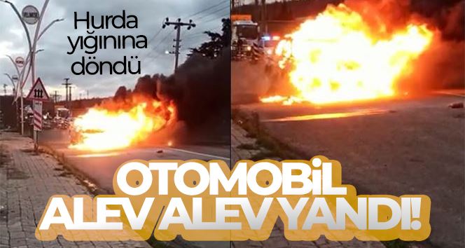 LPG’li otomobil alev topuna döndü