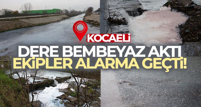 Dere bembeyaz aktı, ekipler bölgeyi inceliyor