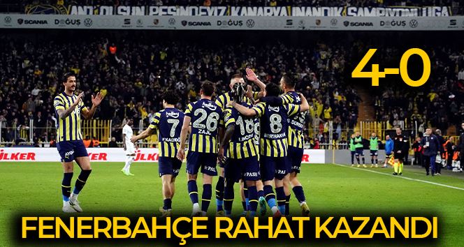 Spor Toto Süper Lig: Fenerbahçe: 4 - Hatayspor: 0 (Maç sonucu)