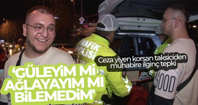 Kadıköy’de denetime takılan korsan taksiciden muhabire ilginç tepki: ’Güleyim mi ağlayayım mı bilemedim’