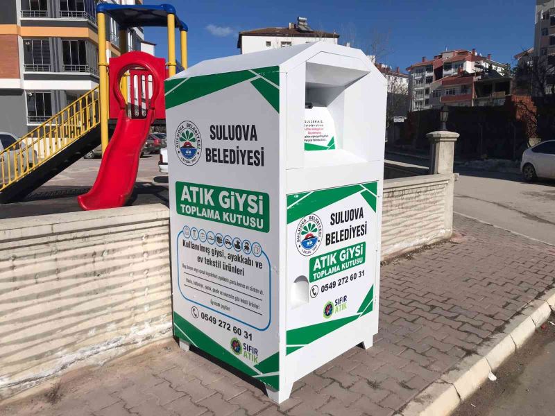 Suluova Belediyesi’nden atık giysi toplama kutuları ile ‘Sıfır Atık Projesi’ne destek
