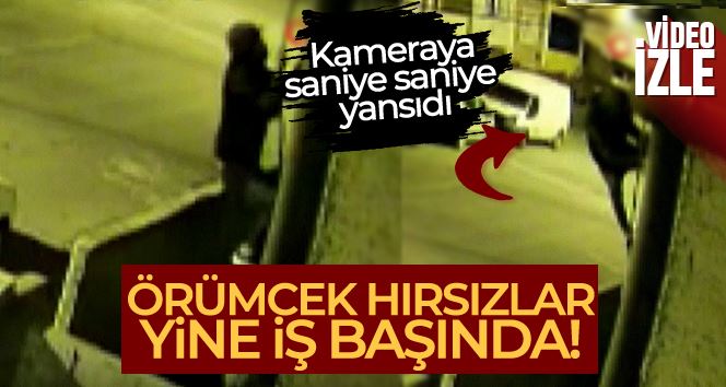 Duvara tırmanıp hırsızlık yaptılar: O anlar kamerada