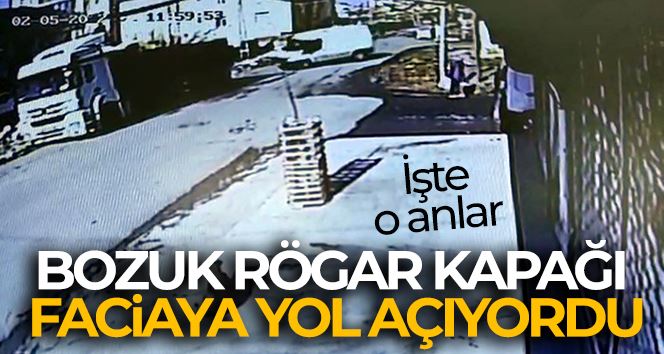 Arnavutköy’de bozuk rögar kapağı kazaya yol açtı