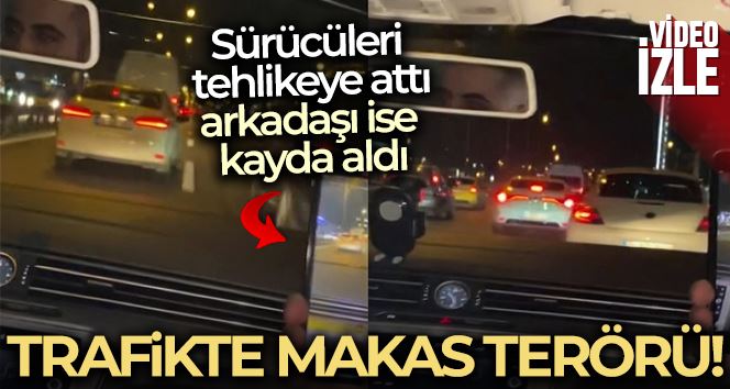 Maltepe’de E-5’te art arda makas attı, o anları arkadaşı görüntüledi