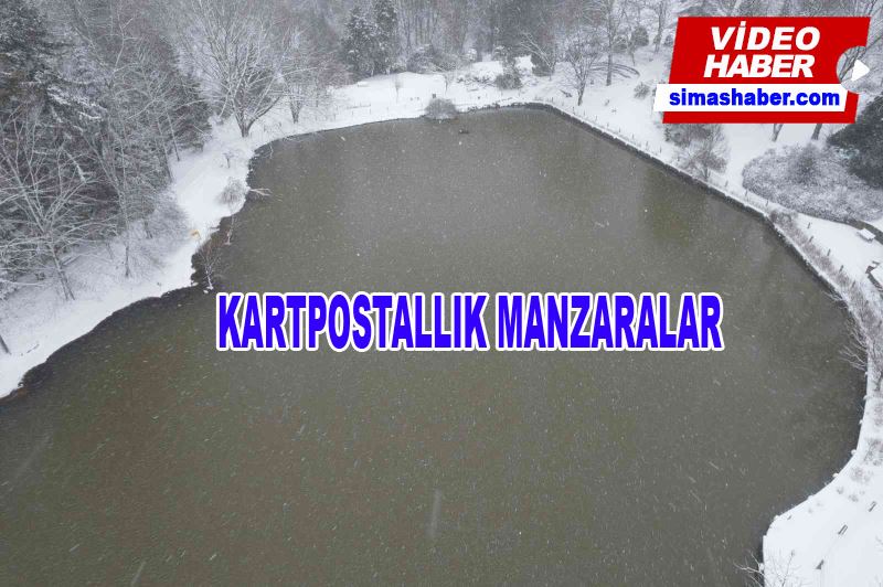 Atatürk Arboretumu’nda kartpostallık kar manzaraları