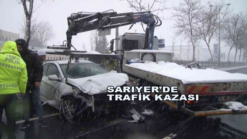 Sarıyer’de trafik kazası: Takla atan araçtan çıkartılan yaralı kadın hastaneye kaldırıldı