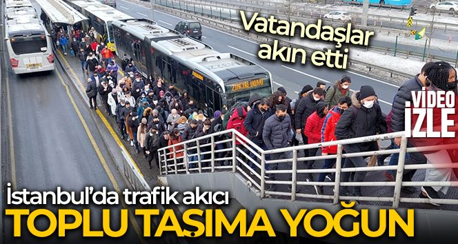 İstanbul’da trafik akıcı, toplu taşıma yoğun