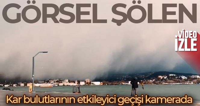   İstanbul Boğazı’nda kar bulutlarının etkileyici geçişi kamerada