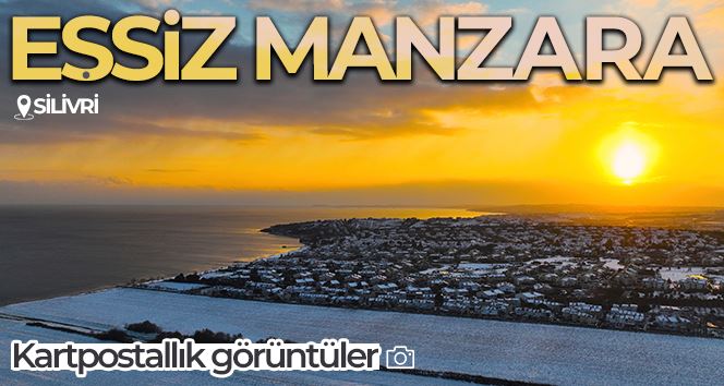 Silivri’de kartpostallık kar manzaraları