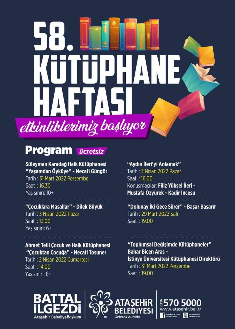 58. Kütüphaneler Haftası Ataşehir’de
