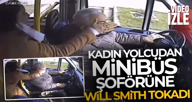 Pendik’te kadın yolcudan minibüs şoförüne Will Smith tokadı