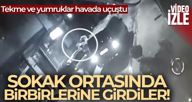 İstanbul’da tekme ve yumruklu kavga kamerada: Önce darp etti sonra montunu çaldı