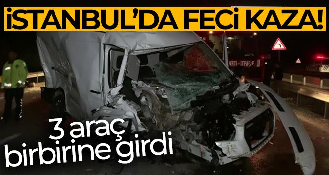 Çekmeköy’de zincirleme trafik kazası: 3 araç birbirine girdi