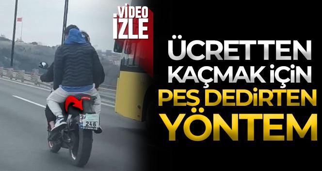 Köprü geçiş ücretinden kaçan motosikletliden pes dedirten yöntem: Plakasını cerrahi maskeyle kapattı